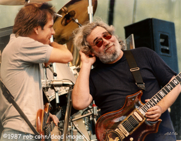 ©Robbi Cohn Dead Images | Grateful Dead Jerry Garcia and  Bob Weir | August 15 1987 Telluride, CO